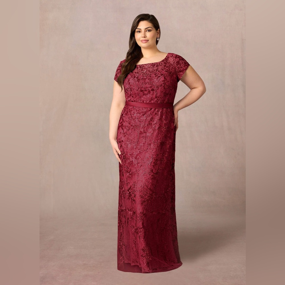 Azazie Dorit Burgundy Lace Bridesmaid Dress  30 Formal Mother of the Bride Gown